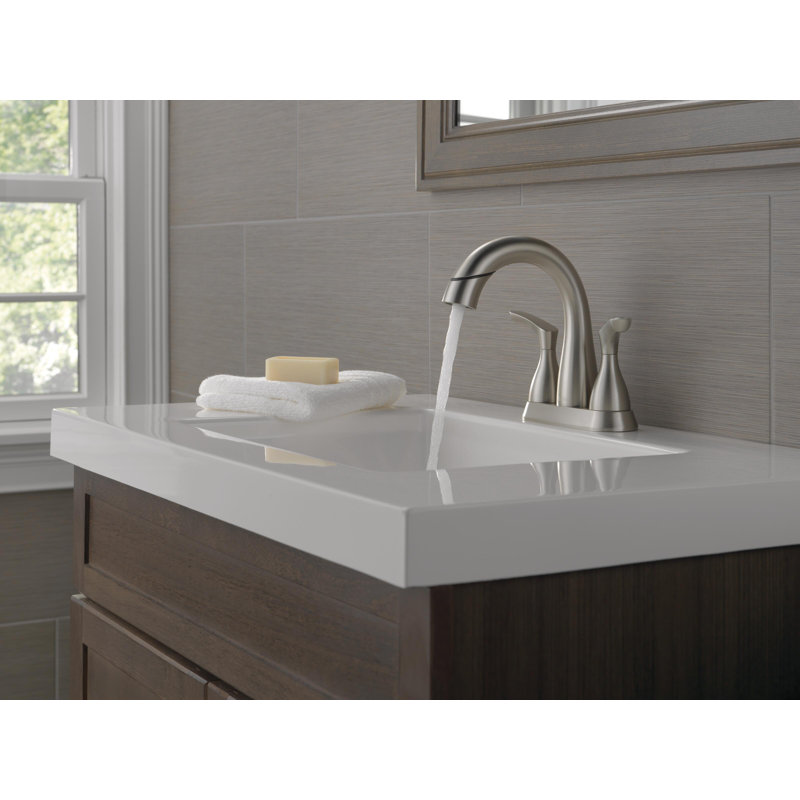 Broadmoor Centerset Bathroom Faucet with Drain Assembly, Spotshield Stainless