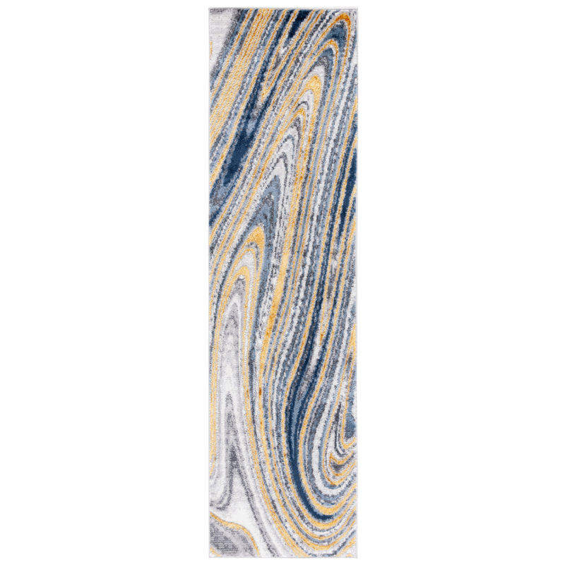 Tapis abstrait Lummie Performance Performance, Tapis de couloir 2 pi 2 po x 8 pi