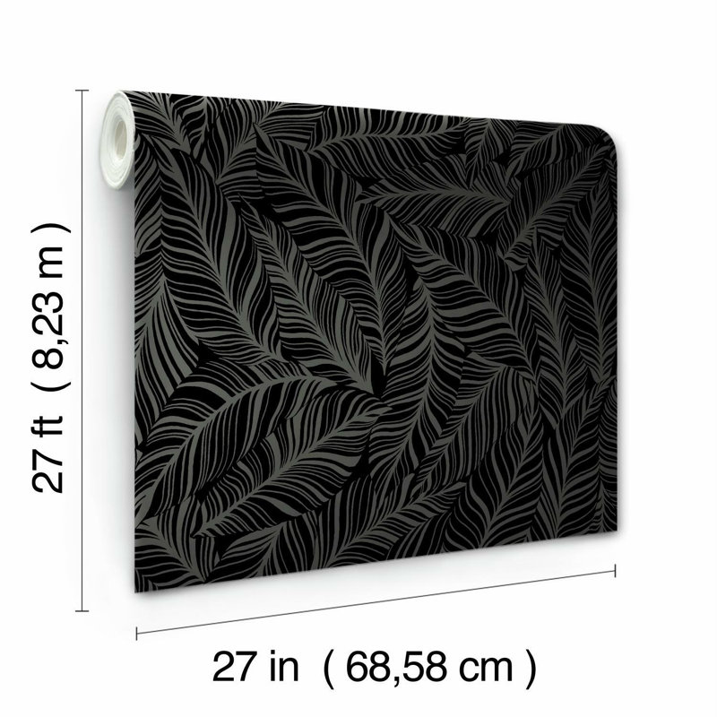 Floral Double Roll, Black