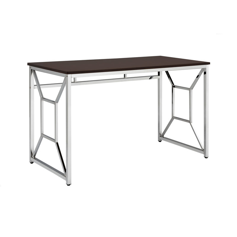 Martha Office Workspace Desk MDF/Chrome In (Not Including Office Chairs)