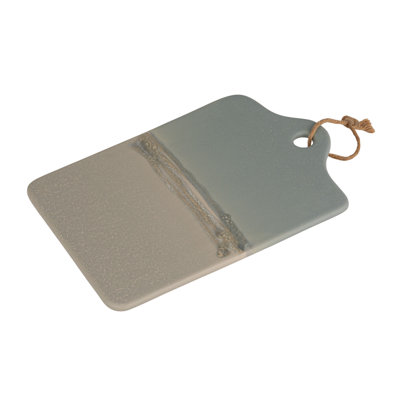 Stoneware Cheese Serving Board With Jute Tie In Reactive Glaze