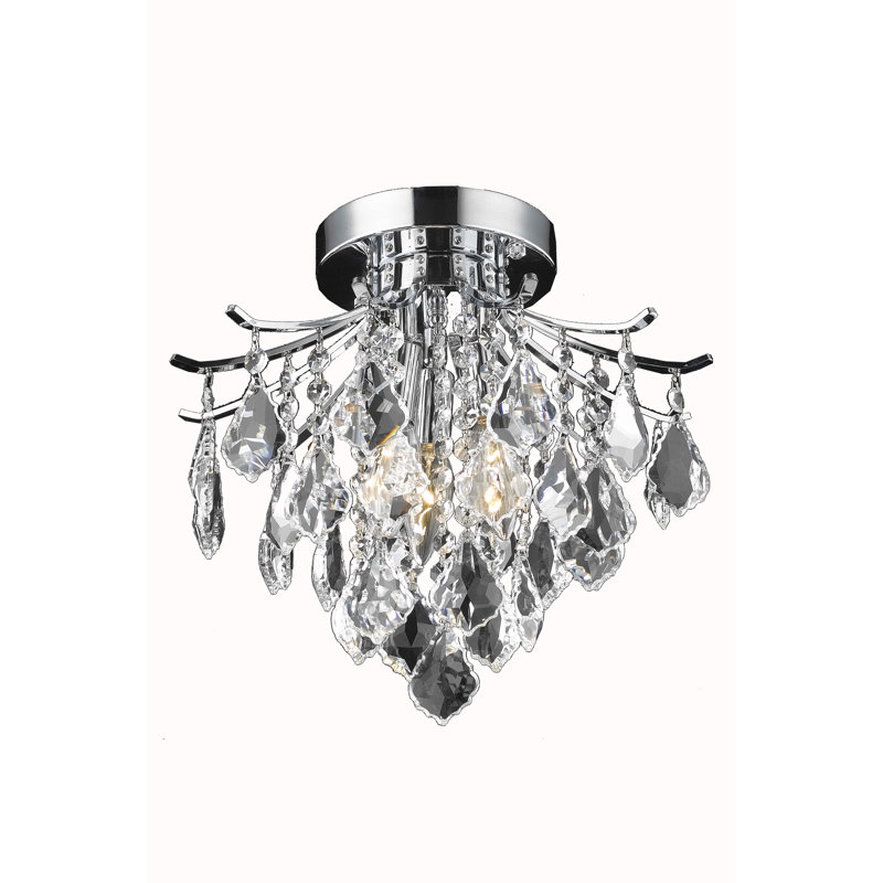 Hermanson Flush Mount, Chrome, 12" H x 12" W x 12" D