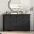 Jennievieb 6 - Drawer Dresser 47.24'' Wooden Chest Of Drawers Black With Metal Handle-1461230404