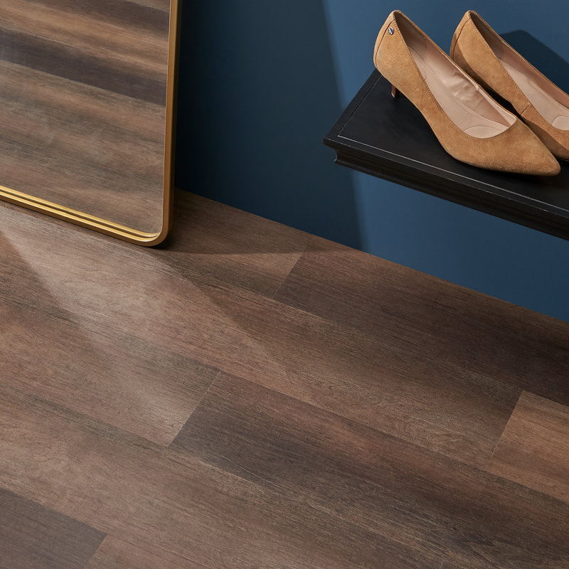 Lujo 48" x 6" x 4.5mm Rigid Click-Lock Luxury Vinyl Tile Flooring (27.39 Sq. Ft. / Case), Birch Dockside
