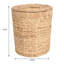 Poubelle ronde en osier 5,7 gallons avec couvercle Nora Coastal Bohemian-121973502