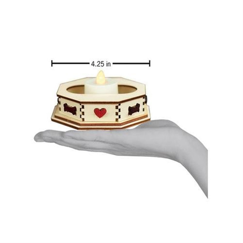 Unscented Flameless Candle with Wood Holder