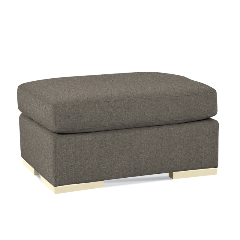 Memphis Ottoman, Gray Sugar Performance; 0863-84, Frost White