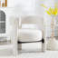 Curved Barrel Accent Chair Solid Wood Frame Upholstered Lounge Armchair Modern Statement Side Chair, Easy Assembly Leisure Chair for Living Room Bedroom Entryway-176512493