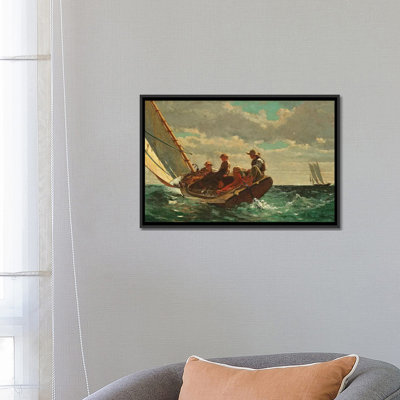 « breezing up a wind wind, 1873-76 » par winslow homer, reproduction sur toile