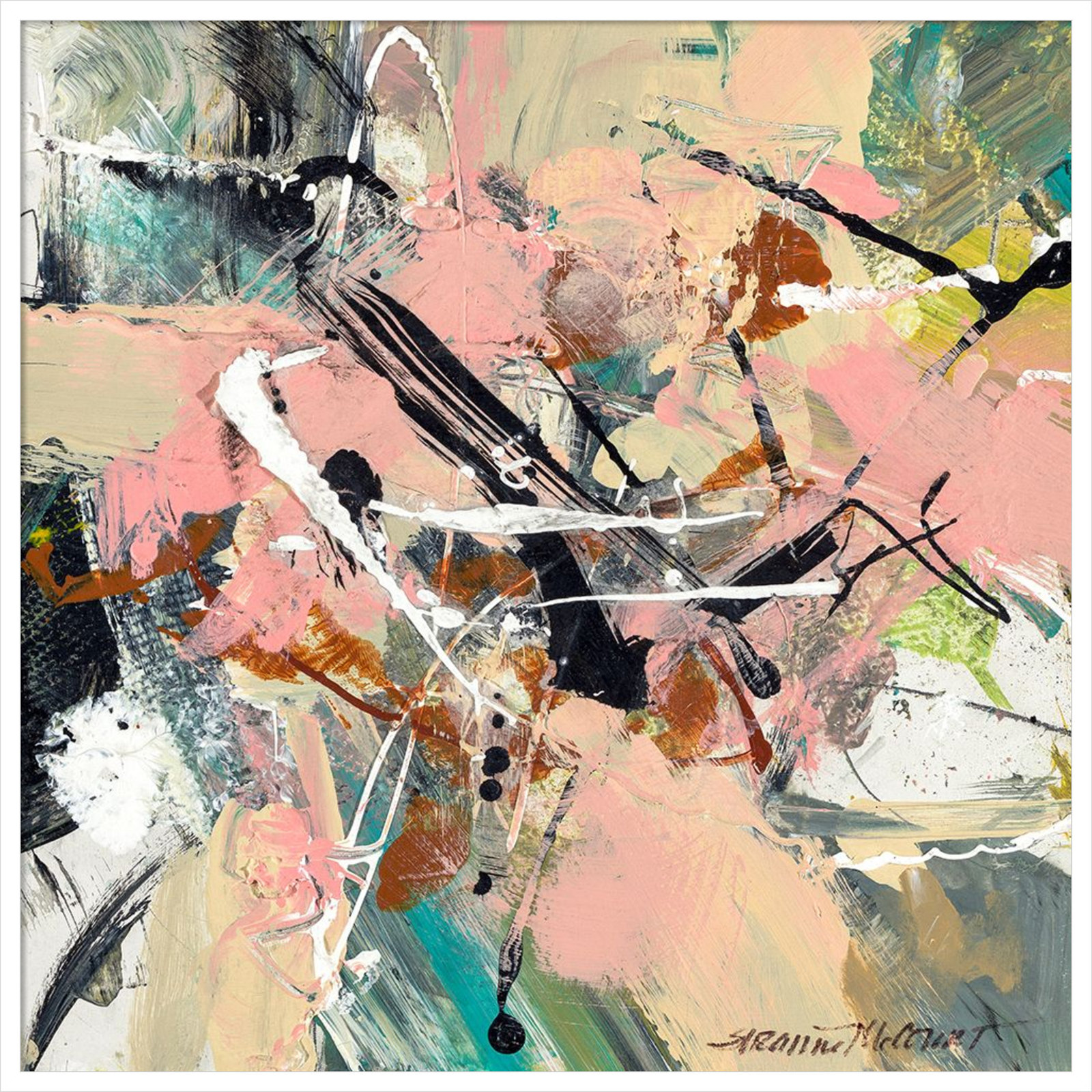 Sutter "Graceful" Print by Suzanne McCourt, 41" H x 41" W, White