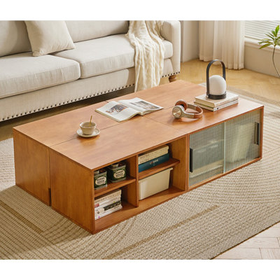 Table basse combinée, armoire autoportante modulaire, armoire basse sur pied, table d'appoint avec rangement.
