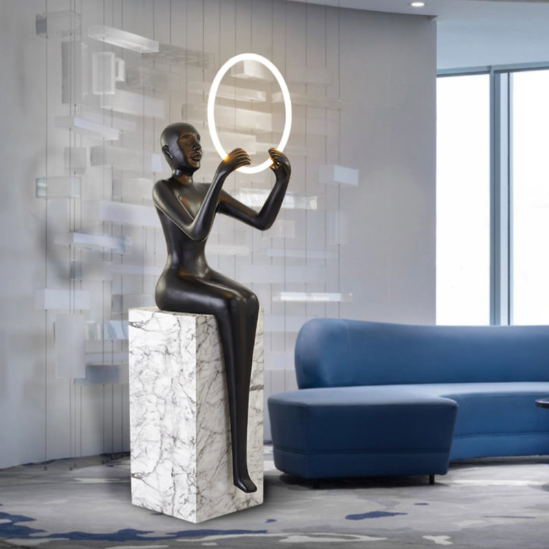 61'' LED Novelty Floor Lamp, Black