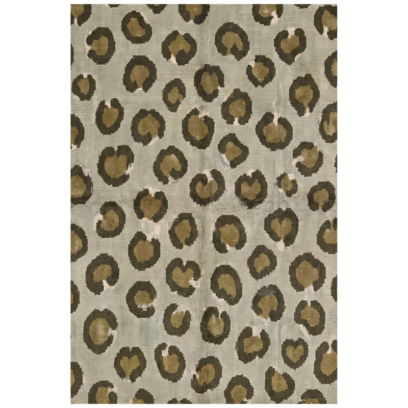 Tapis Pellitory à motifs animaux, vert, gris et crème, antidérapant, à poils courts, pour l'intérieur et l'extérieur, adapté aux animaux de compagnie, salon, chambre, salle à manger, entrée, corridor, bureau, lavable
