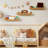 4 Pcs Nursery Book Shelves 15.8 Inch Rattan Floating Bookshelves