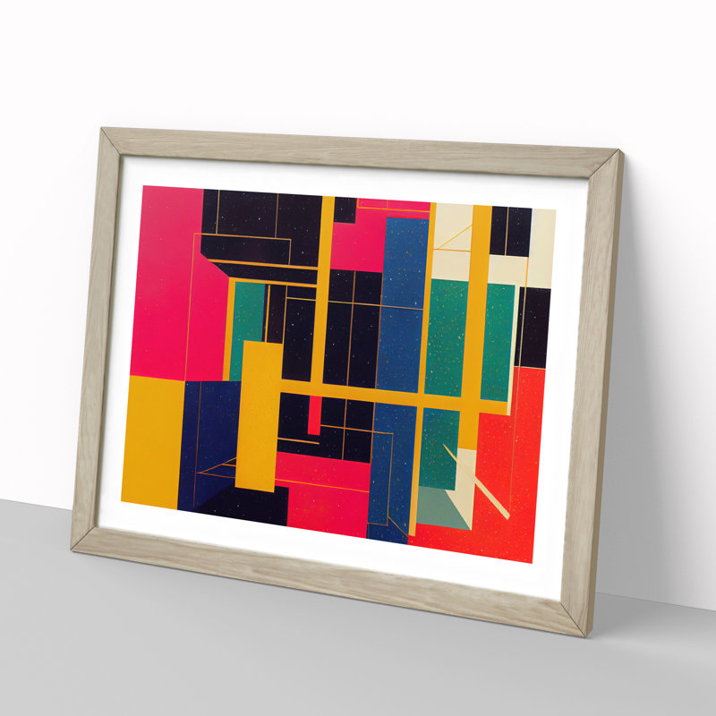 Bauhaus - Framed Print, 34cm H x 46cm W, Oak Framed