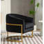 Fauteuil d'appoint ergonomique en velours pour la maison et le bureau-132397940