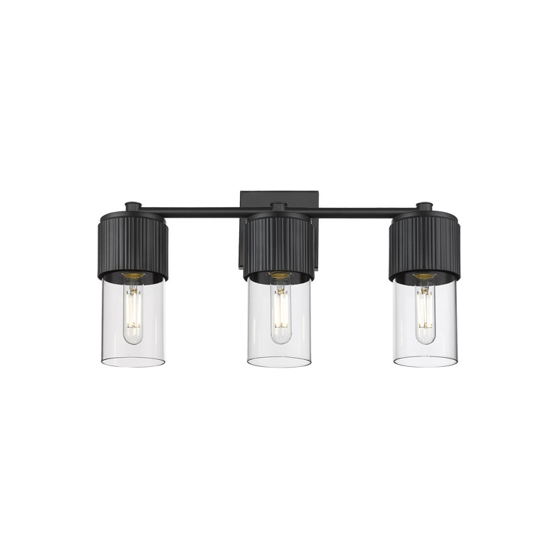 Makhayla 3 - Light Dimmable Vanity Light, Clear, Matte Black