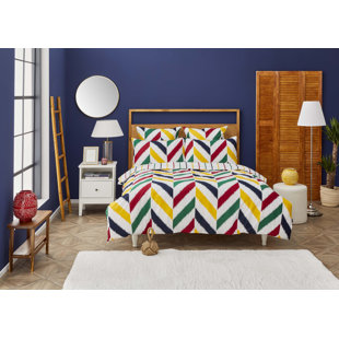 Yellow/Green/Red Reinforced Cotton 144 TC Reversible Duvet Cover Set