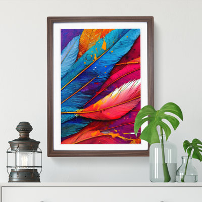 Splashed Feathers No.5 Abstract - Wall Art