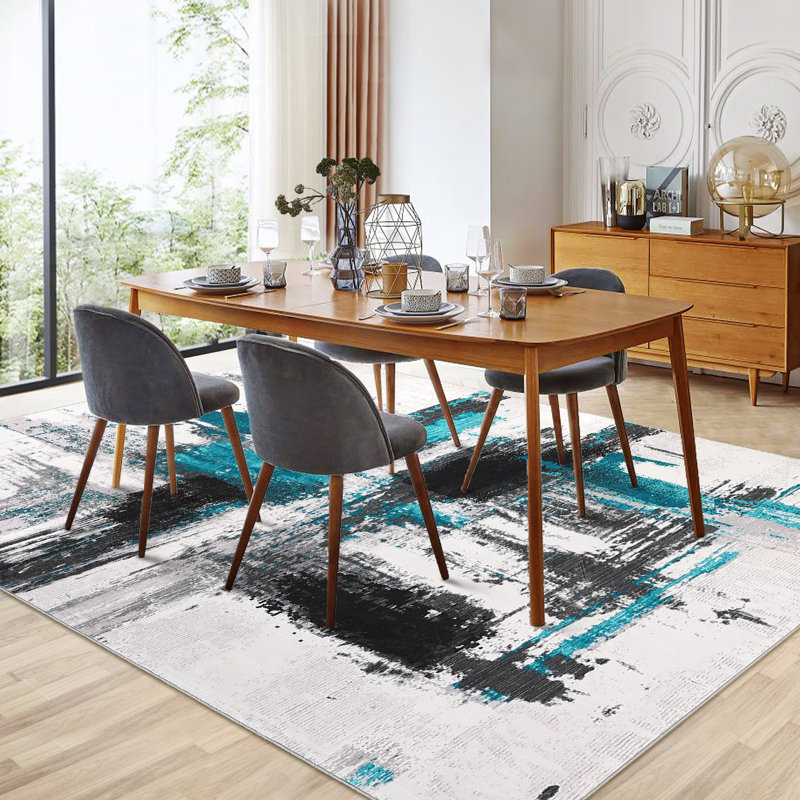 Tapis moderne lavable à la machine, Rectangle 9 pi x 12 pi