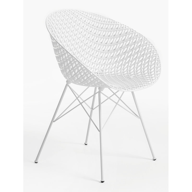 chaise de patio d'extérieur Smatrik, Blanc