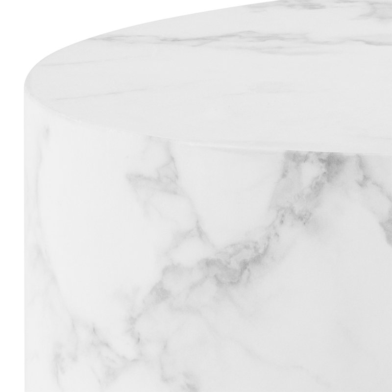 Burmaster Side Table, White Marble