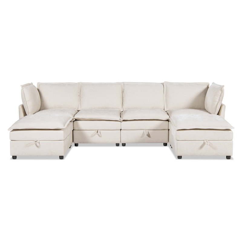 Canapé modulaire en U modulaire en U avec rangement Jahime