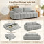 Canapé-lit 90,2 po 4 places en tissu Teddy-1154542900