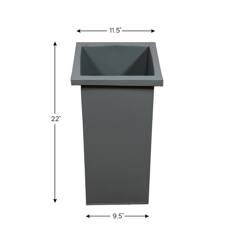 Pot à fleur 100% fer Fioretta, Vert, H 22,05 po x l 11,42 po x P 11,42 po