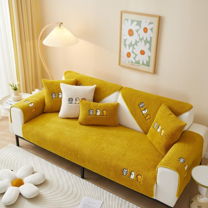 Burbank Outdoor Patio Sofa Cover, Yellow