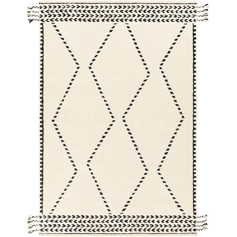 Mccoll Wool Geometric Indoor Rug, Rectangle 8'10" x 12'