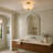 Atchison 3-Light Brass Semi Flush Mount with Scalloped Shade