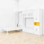 Lit escamotable simple avec meuble télé intégré et rangement-1143642910