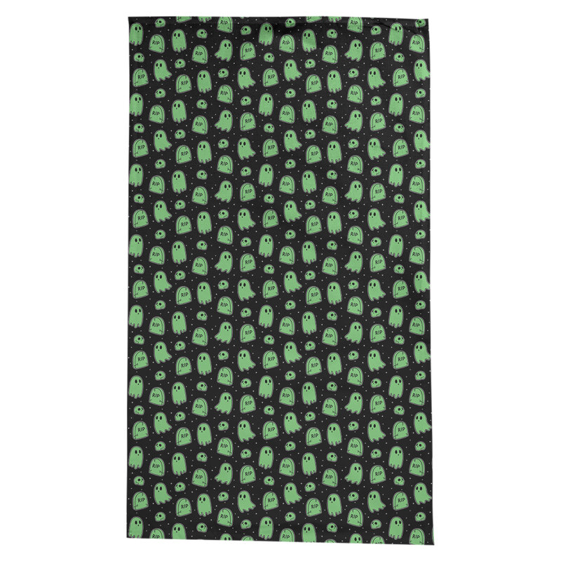 Nappe à motif géométrique avicia, Noir / Vert