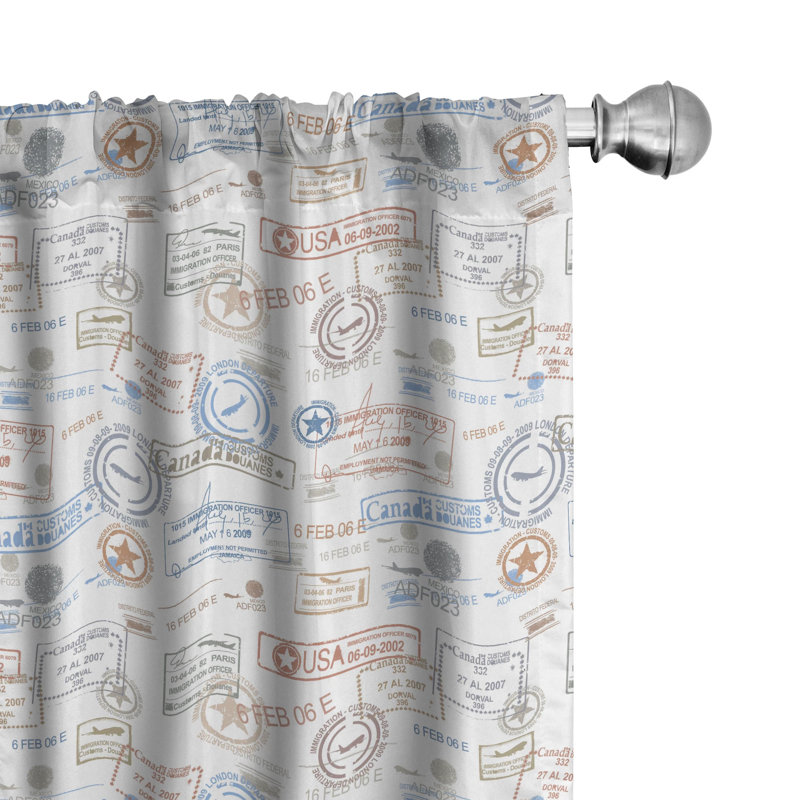 Travel Semi-Sheer Rod Pocket Curtain Panel, 28" x 84"