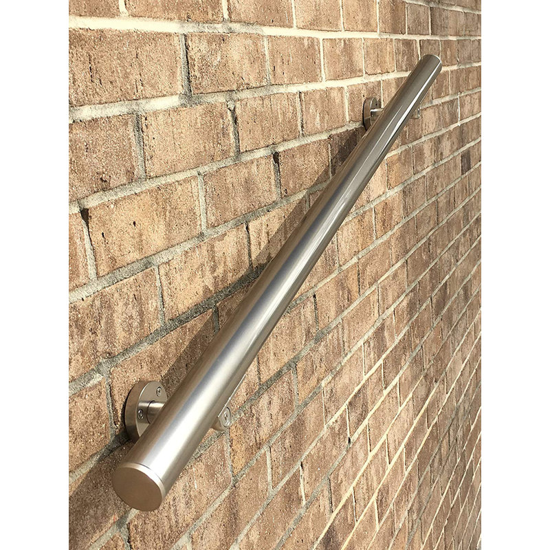 Style en acier inoxydable en aluminium 96" anodisé main, Argent