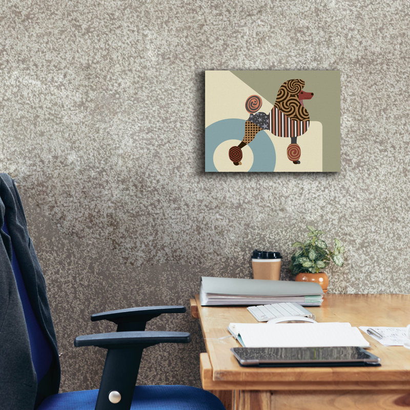 «Poodle Dog» par Lanre Adefioyue, H 12 po x l 16 po x P 0,75 po