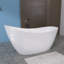Baignoire autoportante blanche 59 po avec trop-plein et drain 59 po