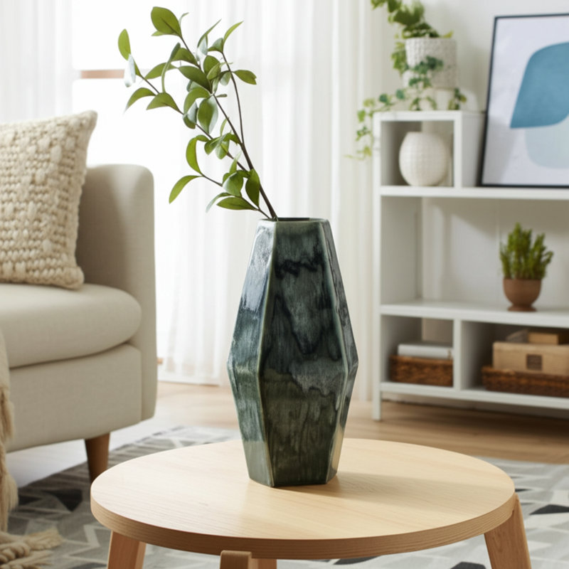 Vase Hosley, 12", Marbre