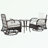 3-piece Outdoor Chair&Table Set with Two Swivel Chairs and a Square Table-879296772