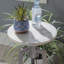 Table à boire Angret Shawna Adj noire avec marbre blanc-569068227