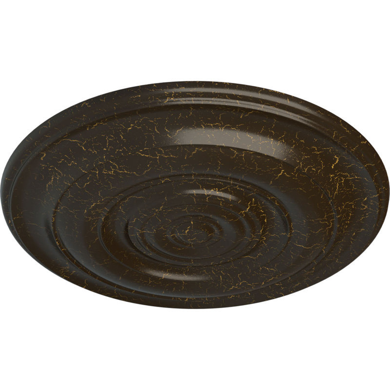 Médaillon de plafond Niobe 18 "x P 1 1/2" (convient aux auvents jusqu'à 8 5/8 "), Craquelure pierre de foyer