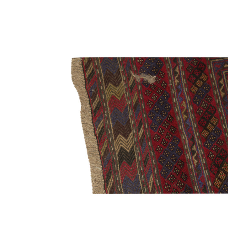 Tapis rouge / bleu / brun de haute qualité noué à la main