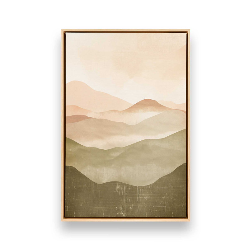 Sunset Jasper Set of 2, American Maple Floater Framed, 31" H x 42" W
