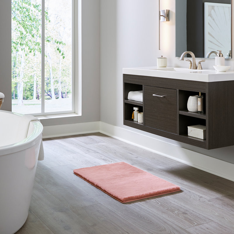 Tapis pour salle de bain antidérapant, Mauve