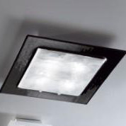 Nubes Glass Flush Mount, Black