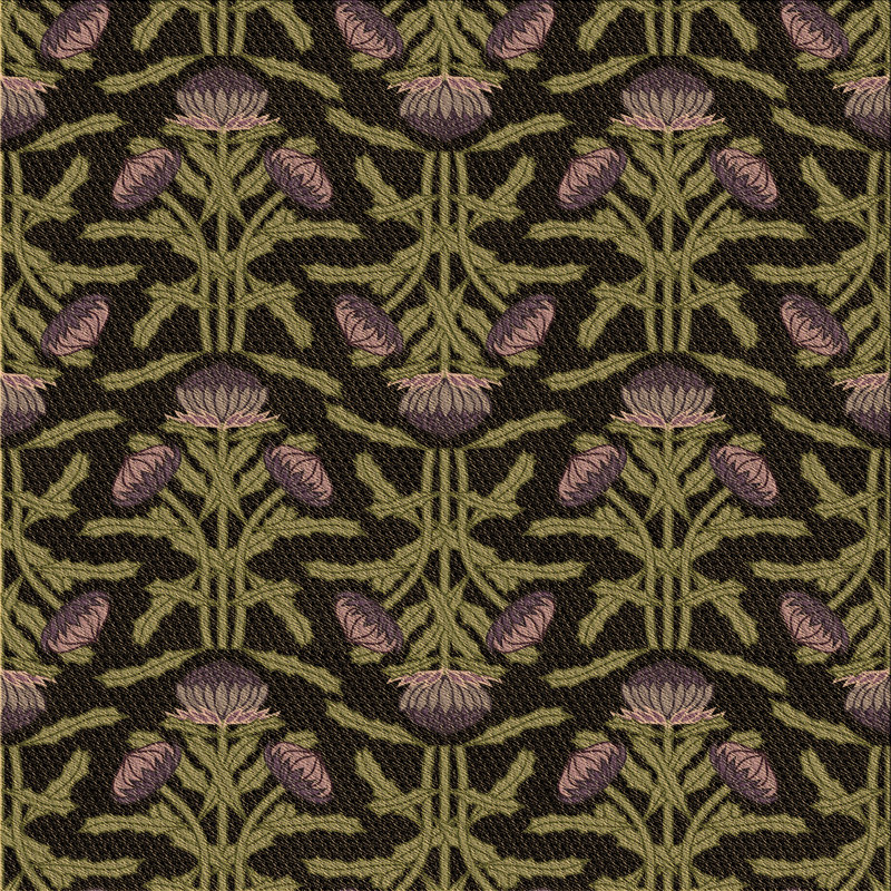 Performance Wool Floral Indoor Rug, Square 4'