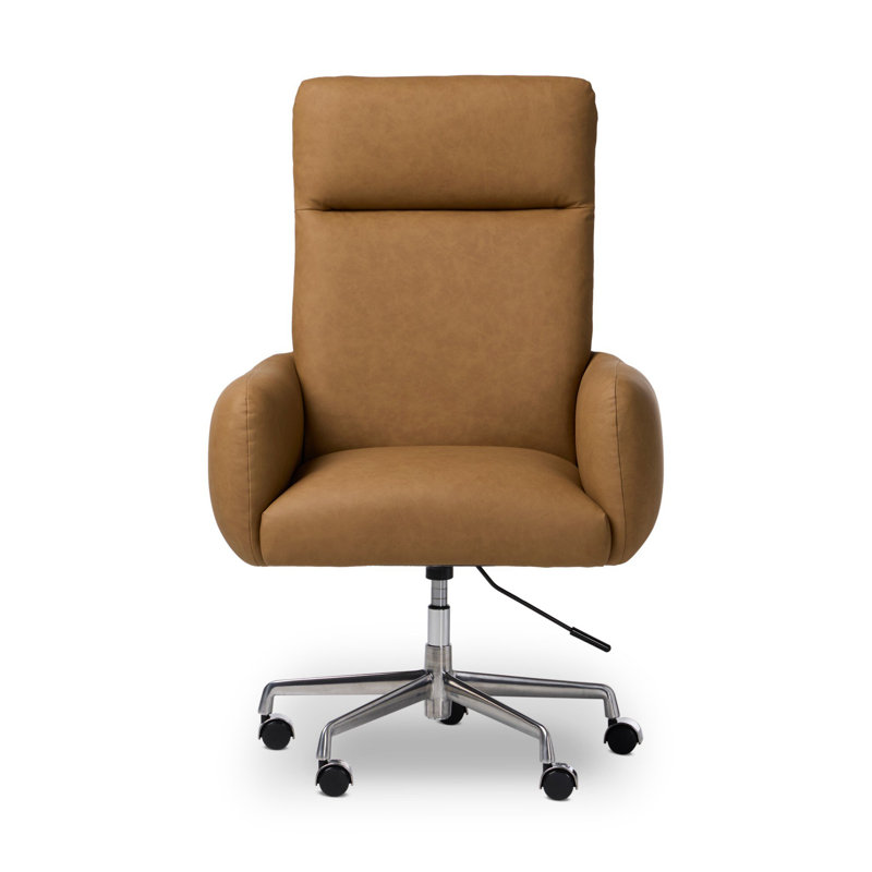 Wayland Leather Swivel Executive Chair, Maestro Camel