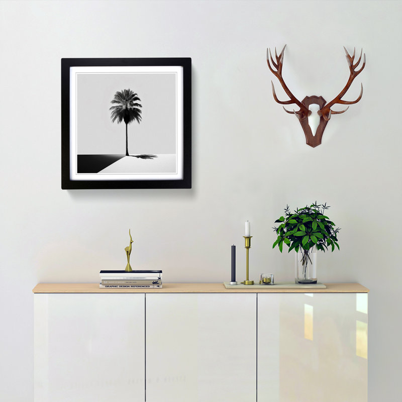Palm Tree Minimalism - Framed Print, Black