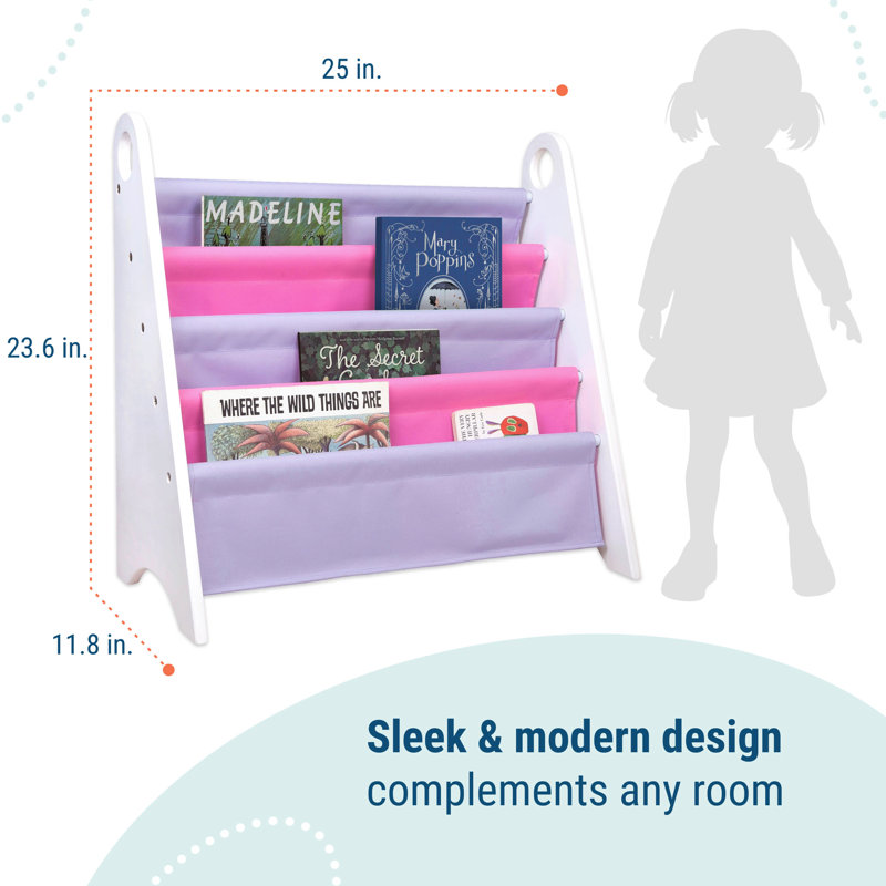 Bibliothèque pour enfants Wildkin Sling, Rose/mauve